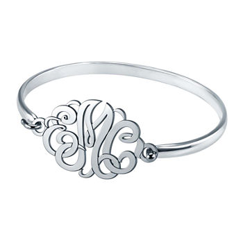 Personalized Sterling Silver Monogram Bangle