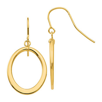 Made in Italy 14K Gold Oval Drop Earrings