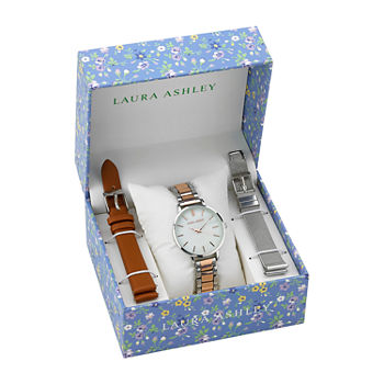 Laura Ashley Womens Stainless Steel Watch Boxed Set Lass1107ss