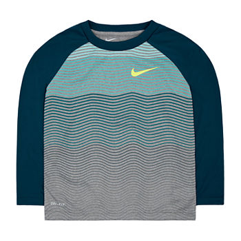 Nike Little Boys Crew Neck Long Sleeve T-Shirt