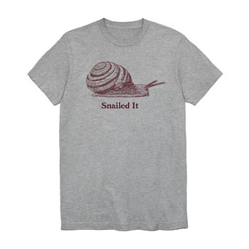 Snailed It Mens Crew Neck Short Sleeve Regular Fit Graphic T-Shirt