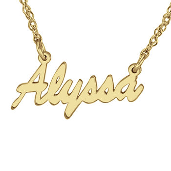 Personalized 14K Gold Over Sterling Silver Name Necklace