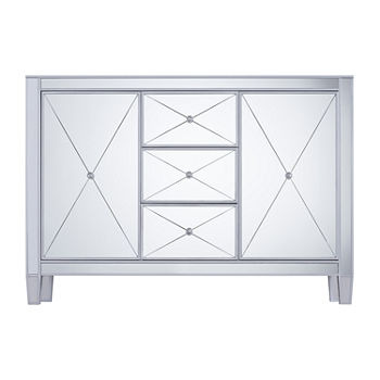 Ilbarnes 3-Drawer Mirrored Cabinet