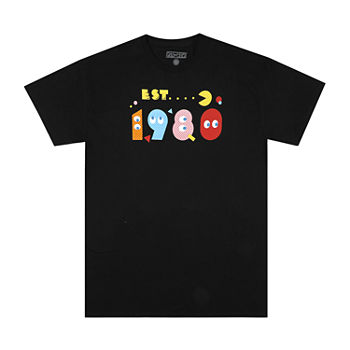 Big and Tall Mens Crew Neck Short Sleeve Classic Fit Pacman Graphic T-Shirt