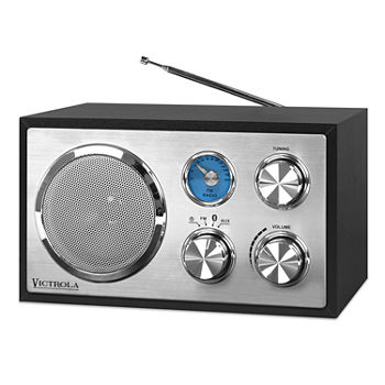 Victrola Wooden Desktop Bluetooth Radio