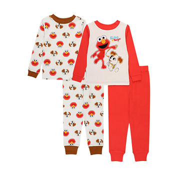 Elmo & Friends Toddler Boys 4-pc. Sesame Street Pajama Set