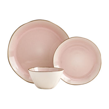 Tabletops Unlimited Bella Pink 12-pc. Stoneware Dinnerware Set