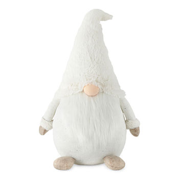 North Pole Trading Co. Chateau 27.5" Ivory Fur Hat Gnome