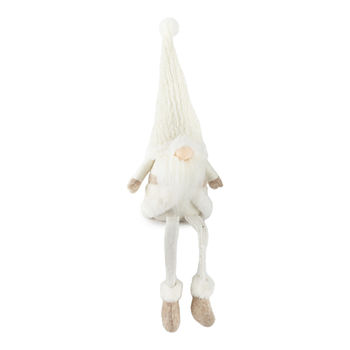 North Pole Trading Co. Chateau 25" Ivory Coat Knit Gnome