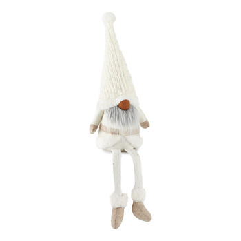 North Pole Trading Co. Chateau 25" Ivory Coat Knit Gnome