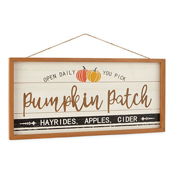 Layerings Autumn Market Wooden Pumpkin Patch Wall Sign