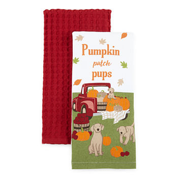 Homewear Harvest Pumpkin Patch Pups 2-pc. Kitchen Towel