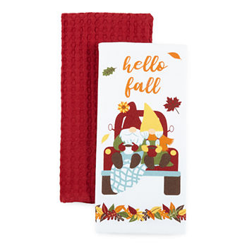 Homewear Harvest Hello Fall Gnomes in Truck 2-pc. Kitchen Towel
