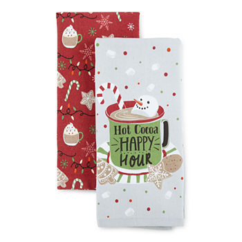 Homewear Holiday Cocoa Happy Hour 2-pc. Kitchen Towel