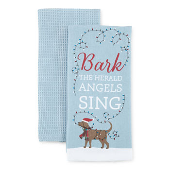 Homewear Holiday Bark The Herald Angels 2-pc. Kitchen Towel