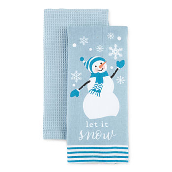 Homewear Holiday Let It Snow Snowman 2-pc. Kitchen Towel