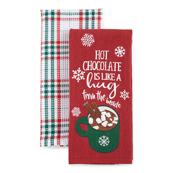 Homewear Holiday Hot Chocolate Hug 2-pc. Kitchen Towel
