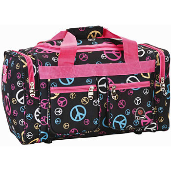 Rockland Freestyle 19 Inch Peace Sign Print Duffel Bag