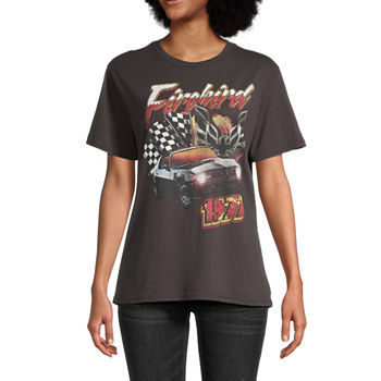 Firebird 1977 Juniors Womens Short Sleeve Oversized Graphic T-Shirt