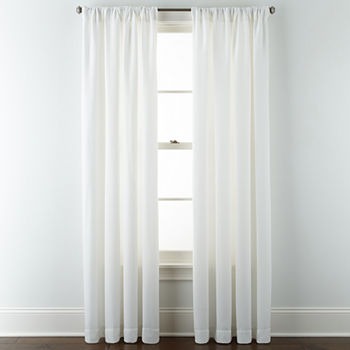 JCPenney Home Marsell Light-Filtering Rod Pocket Single Curtain Panel