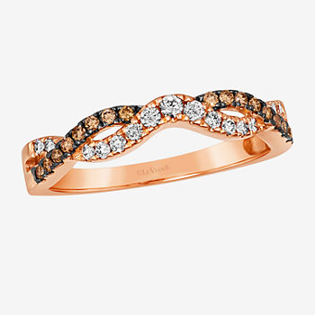 Le Vian® Ring featuring 1/6 CT. T.W. Nude Diamonds™  1/8 CT. T.W. Chocolate Diamonds®  set in 14K Strawberry Gold®