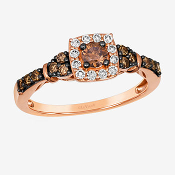 Le Vian® Ring featuring 3/8 CT. T.W. Chocolate Diamonds®  1/8 CT. T.W. Nude Diamonds™  set in 14K Strawberry Gold®