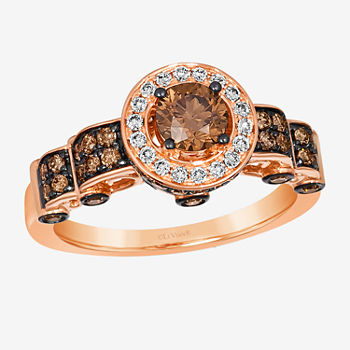 Le Vian® Ring featuring 1 1/10 CT. T.W. Chocolate Diamonds®  1/8 CT. T.W. Nude Diamonds™  set in 14K Strawberry Gold®