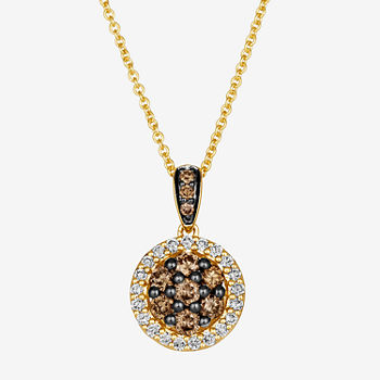 Le Vian® Pendant featuring 1/3 CT. T.W. Chocolate Diamonds®  1/6 CT. T.W. Nude Diamonds™  set in 14K Honey Gold™