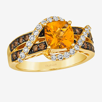 Le Vian® Ring featuring 1 CT. T.W. Cinnamon Citrine® 1/3 CT. T.W. Nude Diamonds™  1/3 CT. T.W. Chocolate Diamonds®  set in 14K Honey Gold™
