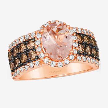 Le Vian® Ring featuring 1  1/3 CT. T.W. Peach Morganite™ 3/4 CT. T.W. Chocolate Diamonds®  3/8 CT. T.W. Nude Diamonds™  set in 14K Strawberry Gold®