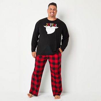 North Pole Trading Co. Mens Big Crew Neck Long Sleeve 2-pc. Pant Pajama Set