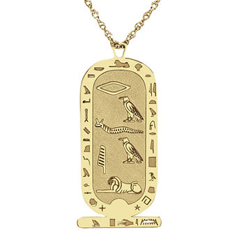 Personalized Hieroglyphic Pendant Necklace
