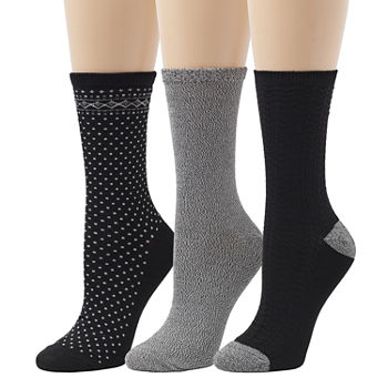 Cuddl Duds 3 Pair Boot Socks Womens