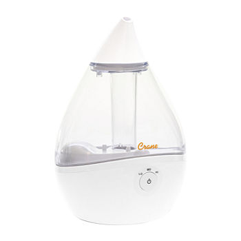 Crane Droplet 0.5 Gallon Ultrasonic Cool Mist Humidifier - Clear/White