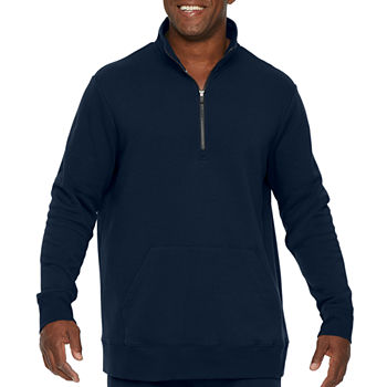 Xersion Big and Tall Mens Mock Neck Long Sleeve Quarter-Zip Pullover