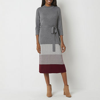 Studio 1 3/4 Sleeve Sweater Dress