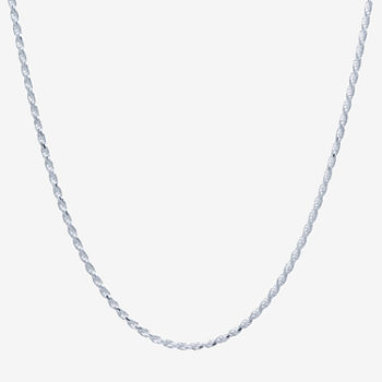 Silver Treasures Made in Italy Sterling Silver 16-24" Rope Chain Necklace