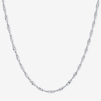 Silver Treasures Made In Italy Sterling Silver 16-30" Twist Chain Necklace