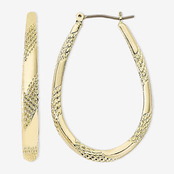 Monet® Gold-Tone Large Oval Hoop Earrings