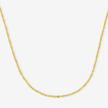 Made in Italy 14K Gold 1.65mm 16-24" Singapore Chain