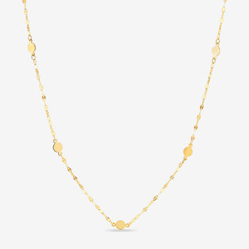 14K Gold 18 Inch Solid Cable Chain Necklace