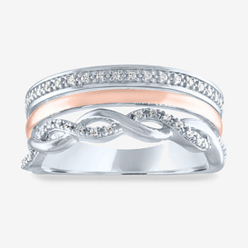 Limited Time Special! Womens 1/10 CT. T.W. Genuine White Diamond Sterling Silver Cocktail Ring