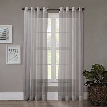 Regal Home Crushed Voile Solid Sheer Grommet Top Curtain Panel