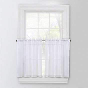 Regal Home Voile Solid 2-pc. Rod Pocket Window Tier