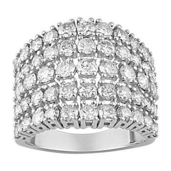 Womens 3 CT. T.W. Genuine Diamond 10K Gold Cocktail Ring