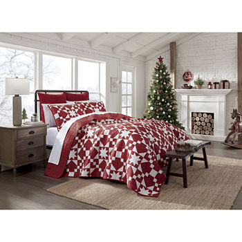 North Pole Trading Co. Holiday Star Quilt Set