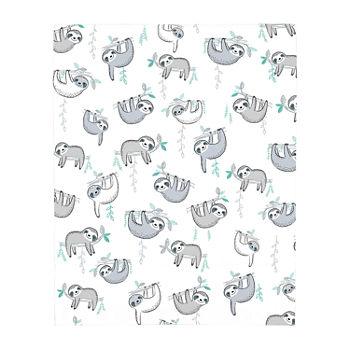 Nojo Super Soft Sloth Animals + Insects Crib Sheet