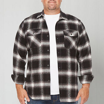 Frye and Co. Big and Tall Mens Long Sleeve Classic Fit Flannel Shirt