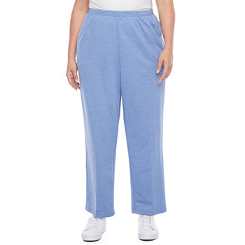 Alfred Dunner Relax And Enjoy Womens Straight Pull-On Pants Plus