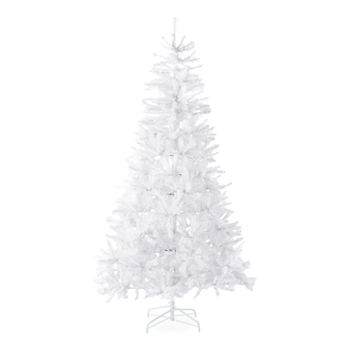 North Pole Trading Co. 7' White Vail Spruce Pre-Lit Christmas Tree